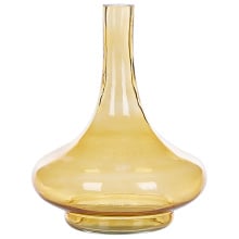 Wazon dekoracyjny paneer handmade szkło 30 cm żółty