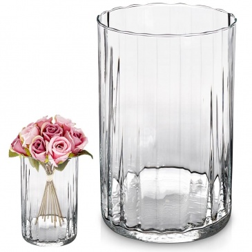 Wazon na kwiaty dekoracyjny szklany 22 cm