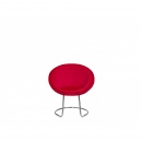 Welurowe krzesło tapicerowane czerwone FLOBY