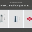 Kuchenny kosz na śmieci 22L Pushboy Jr. Wesco biały