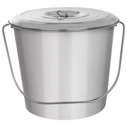 Wiadro stalowe z pokrywą, pokrywką, nierdzewne, do żywności, 12 l Wiadro stalowe z pokrywą, pokrywką, nierdzewne, do żywności, 12 l