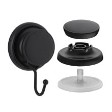 Wieszak łazienkowy haczyk uchwyt czarny przyssawka - yoka