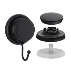 Wieszak łazienkowy haczyk uchwyt czarny przyssawka - yoka