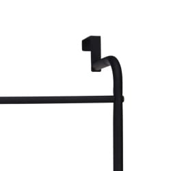 Wieszak metalowy, czarny, na ręczniki, łazienkowy, zawieszany, drabinka na drzwi, bez wiercenia Wieszak metalowy, czarny, na ręczniki, łazienkowy, zawieszany, drabinka na drzwi, bez wiercenia