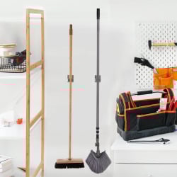Wieszak na mopa, miotłę i narzędzia stalowy samoprzylepny 2 szt.