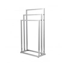 Wieszak na ręczniki stojący do łazienki chrom 3 ramiona  - yoka