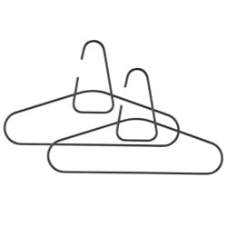 Wieszak na ubrania 2 szt. a-hanger black 12445
