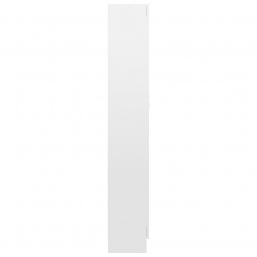 Witryna, wysoki połysk, biała, 82,5x30,5x185,5 cm, płyta