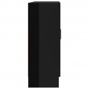 Witryna, wysoki połysk, czarna, 82,5x30,5x80 cm, płyta wiórowa