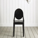 Włoskie krzesło King Bath Victoria Ghost czarne