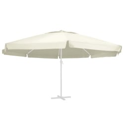 Wymienne pokrycie parasola ogrodowego, piaskowe, 600 cm
