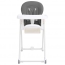 Wysokie krzesełko dla dziecka, ciemnoszare, aluminiowe