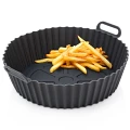 Wkład do frytkownicy air fryer beztłuszczowej silikonowy szary 20 cm