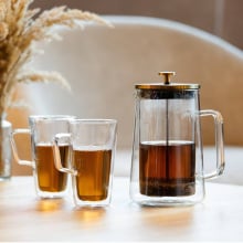 Zaparzacz do herbaty 1000 ml diva złoty mat 