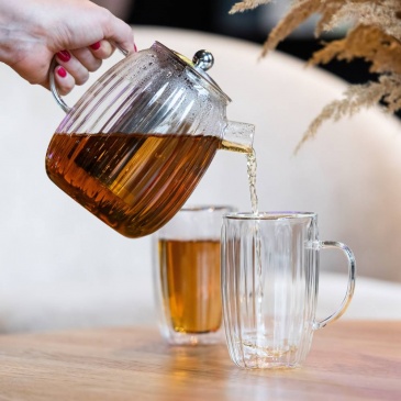 Zaparzacz do herbaty szklany dzbanek 1000 ml (3)