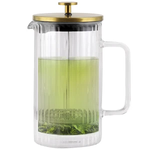 Zaparzacz do kawy i herbaty z podwójną ścianką 1000 ml tulip złoty mat 0664
