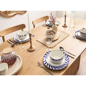 Zastawa stołowa 12-częściowa SHISO Porcelana Biały/ niebieski Zastawa stołowa 12-częściowa SHISO Porcelana Biały/ niebieski