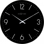 Zegar ścienny 35 cm Nextime Basic Dome czarny