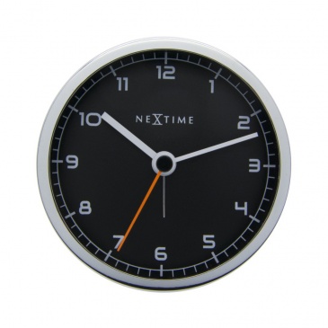 Zegar ścienny 9 cm Nextime Company Alarm czarny