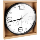 Zegar ścienny z termometrem i higrometrem biały 30 cm