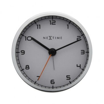 Zegar stojący 9 cm Nextime Company Alarm biały