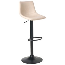Zestaw 2 hokerów barowych LEBRIJA Ekoskóra Obrotowy Jasnobeżowy Zestaw 2 hokerów barowych LEBRIJA Ekoskóra Obrotowy Jasnobeżowy