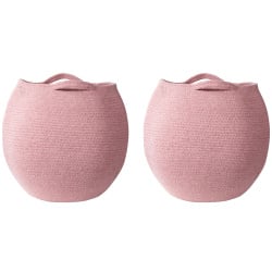Zestaw 2 koszy bawełnianych różowy panjgur