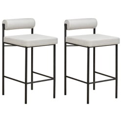 Zestaw 2 krzeseł barowych amaya jasnoszary