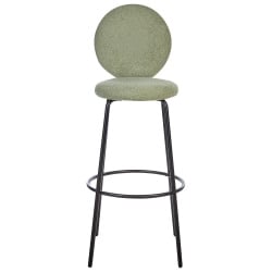 Zestaw 2 krzeseł barowych emery boucle jasnozielony