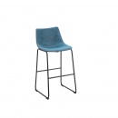 Zestaw 2 krzeseł barowych niebieski FRANKS