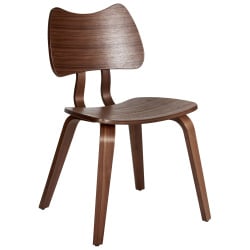 Zestaw 2 krzeseł do jadalni DIANA Drewno Ciemnobrązowy