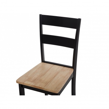 Zestaw 2 krzeseł do jadalni drewniany czarny GEORGIA