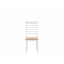 Zestaw 2 krzeseł do jadalni jasne drewno z białym BATTERSBY