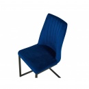 Zestaw 2 krzeseł do jadalni welurowy niebieski LAVONIA