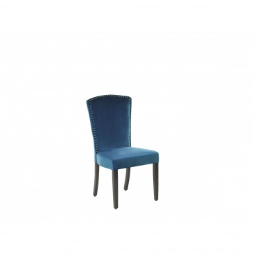 Zestaw 2 krzeseł do jadalni welurowy niebieski PISECO