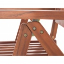 Zestaw 2 krzeseł ogrodowych drewnianych z szarymi poduszkami TOSCANA