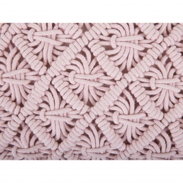 Zestaw 2 poduszek dekoracyjnych makrama 45 x 40 cm różowy KIZKALESI