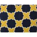 Zestaw 2 poduszek dekoracyjnych marokańska koniczyna 45 x 45 cm żółto-niebieski MUSCARI