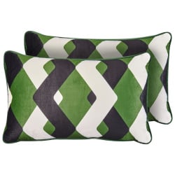 Zestaw 2 poduszek ogrodowych SWAY Wzór geometryczny 30 x 50 cm Kolorowy
