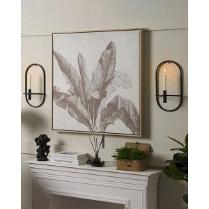Zestaw 2 świeczników wiszących caviana metal 38 cm czarny Zestaw 2 świeczników wiszących caviana metal 38 cm czarny