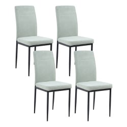 Zestaw 4 krzeseł do jadalni RINER  Jasnozielony