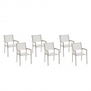 Zestaw 6 krzeseł ogrodowych biały GROSSETO