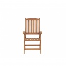 Zestaw 6 krzeseł ogrodowych drewnianych z grafitowymi poduszkami JAVA