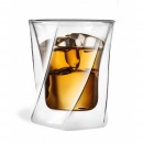 Zestaw 6 szklanek do whisky 300ml i 6 słomek szklanych 20 cm czarnych 7350
