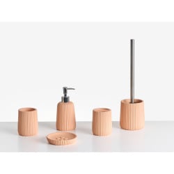 Zestaw akcesoriów łazienkowych 5 elementów POZUZO Pomarańczowy Zestaw akcesoriów łazienkowych 5 elementów POZUZO Pomarańczowy