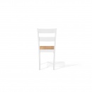 Zestaw do jadalni 2 krzesła biało-brązowe Biagio