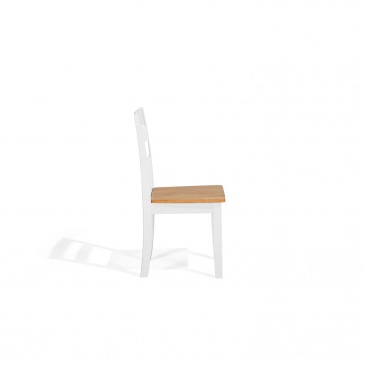 Zestaw do jadalni 2 krzesła biało-brązowe Biagio