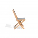 Zestaw do ogrodu 2 krzesła drewniane textilene ciemnoszare CESANA