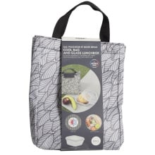 Zestaw lunch box i torba termiczna szare