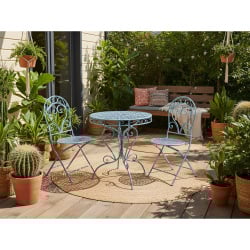 Zestaw mebli balkonowych ALBINIA Metal Niebieski